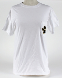 H Flynn® Ladies' White Pocket MO Tee