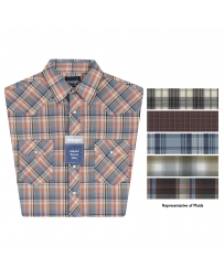 Wrangler® Men's Assorted Plaid Shirts - Neck/ Sleeve