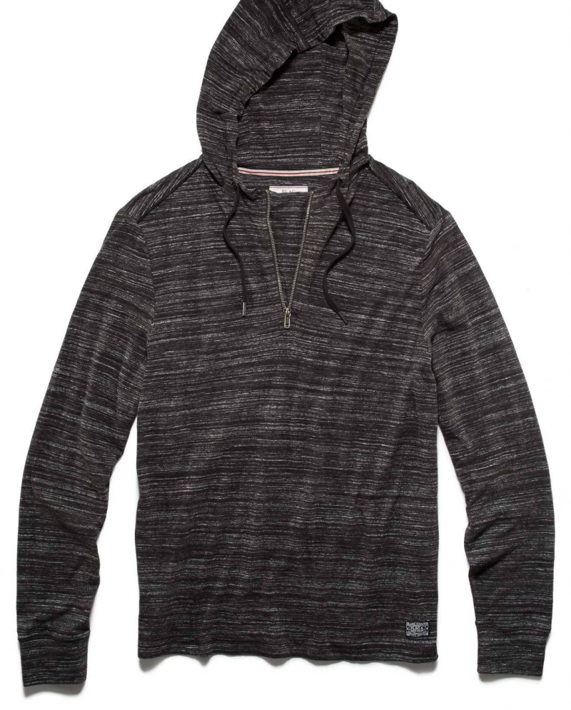 mock neck hoodie mens