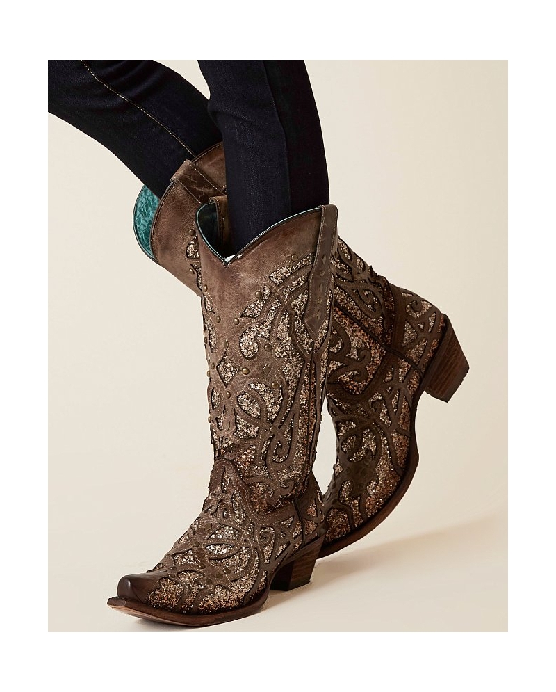 glitter boots ladies