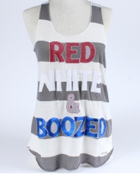 H Flynn® Ladies' Red, White & Boozed Tank