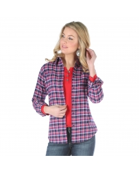 Wrangler® Ladies' Long Sleeve Flannel Top