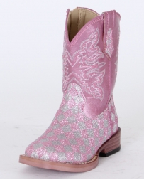 Roper pink glitter boots top