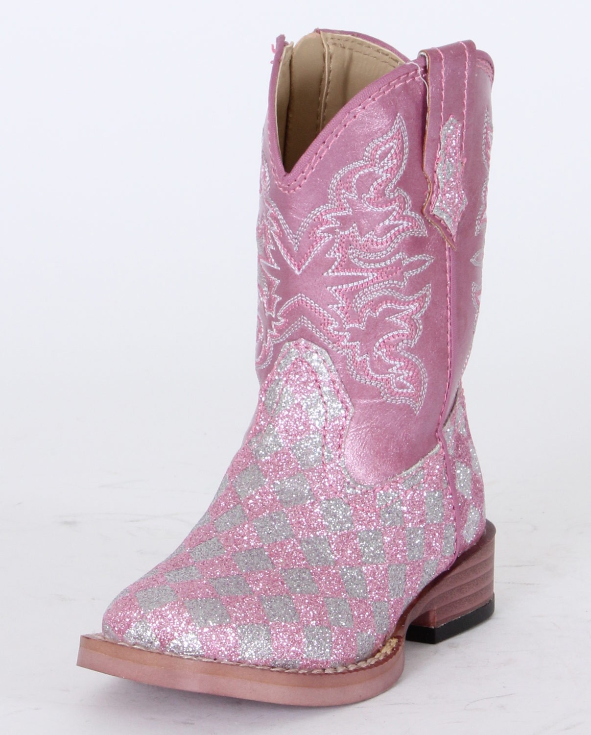 Roper® Girls' Glitter Check Boots 