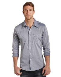 Rock & Roll Cowboy® Men's Long Sleeve Snap Chambray Style Shirt