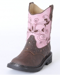 Roper® Girls' Brown & Pink Dazzle Lights Boots - Child