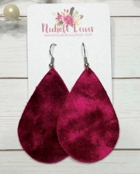 Ladies' Velvet Teardrop Earrings