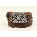 Ariat® Girls' Tooled Brown Belt