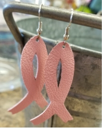 Ladies' Baby Pink Breast Cancer Earring