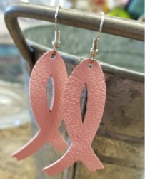 Ladies' Baby Pink Breast Cancer Earring