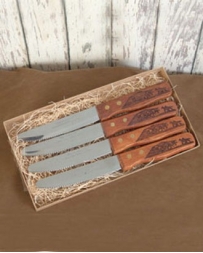 Moss Brothers Inc.® 4 pc. "Western Gaucho" Steak Knives - Running Horses