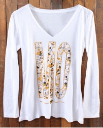 OCJ® Ladies' MO Floral Vneck