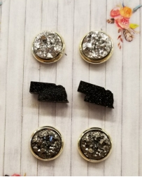 Ladies' Nebraska Trio Earring Set