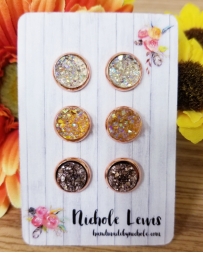 Nichole Lewis® Ladies' Autumn Trio Earrings Set