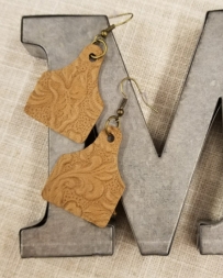 Mommas County Soul® Ladies' Buckskin Embossed Cattle Earrings