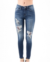 Kancan® Ladies' Embroidery Skinny
