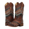 Corral Boots® Ladies' Turquoise Brown Studs