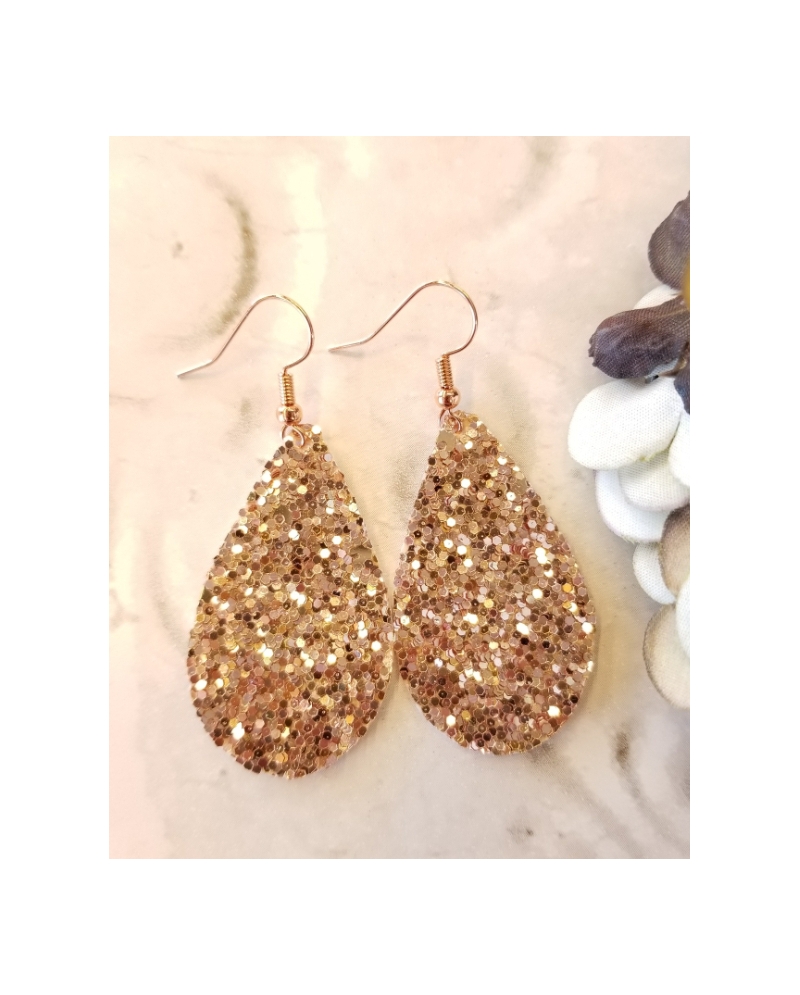 Nichole Lewis Las Mini Rose Gold Glitter Earrings Fort Brands Nichole Lewis Las Mini Rose Gold Glitter Earrings