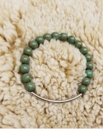 Madison & Barrett® Ladies' Army Green Czech Glass