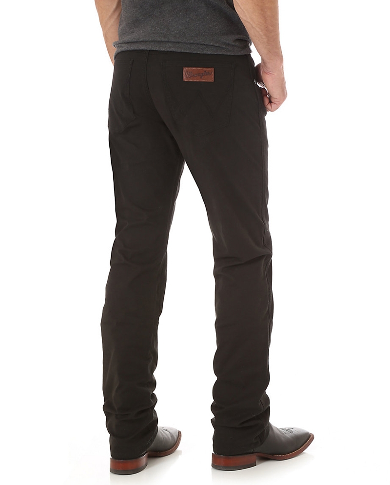 Slim Straight Black Twill Jeans