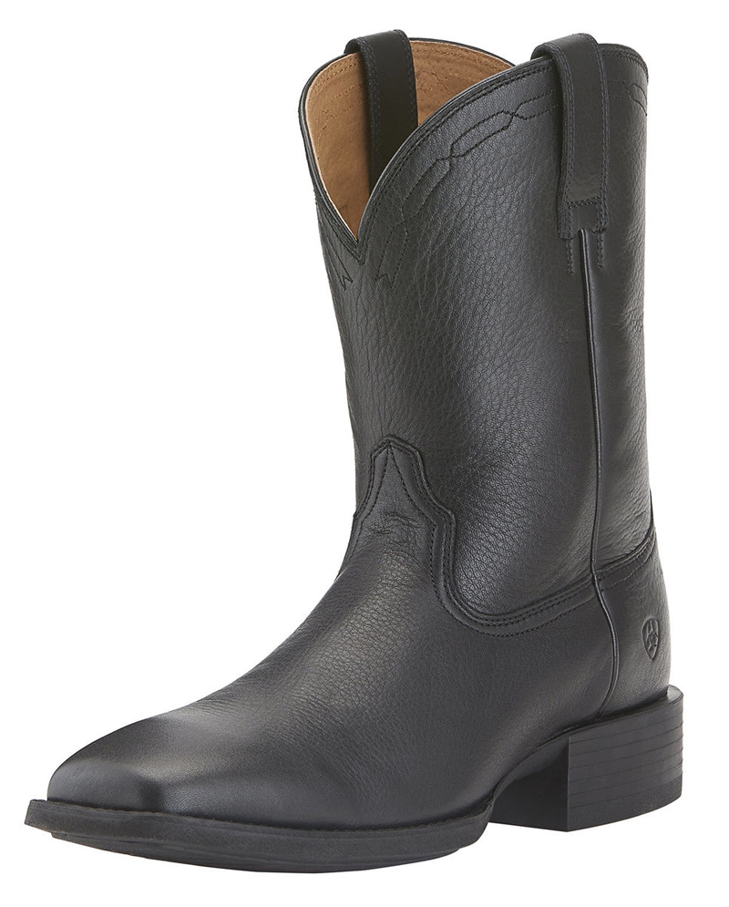 square toe boots mens black