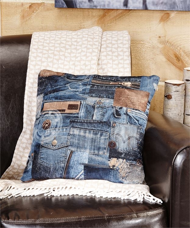 blue jean pillows