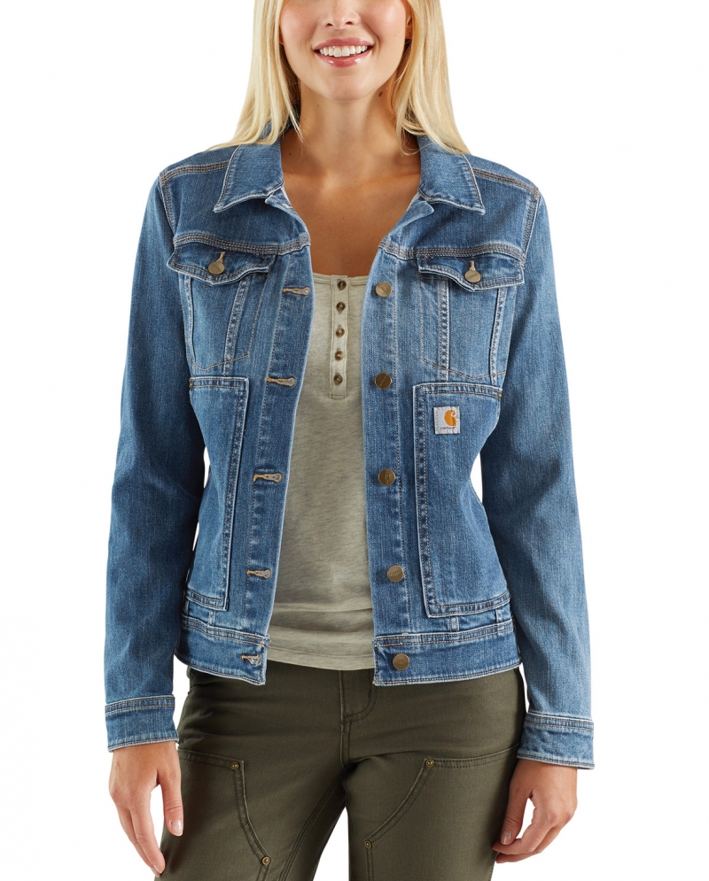 ladies in jeans jacket