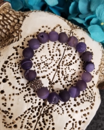 Madison & Barrett® Ladies' Matte Purple Druzy Bracelet