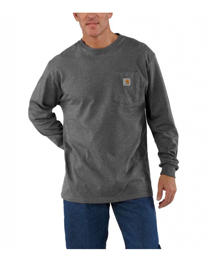 Kritisk Føde Validering Carhartt® Men's Long Sleeve Pocket T-Shirt - Big and Tall - Fort Brands