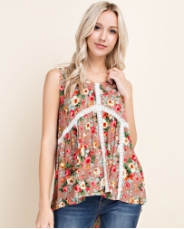 Blushing Heart® Ladies' Floral Babydoll Tank