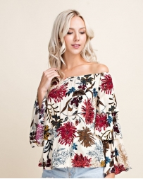 Blushing Heart® Ladies' Floral Cold Shoulder