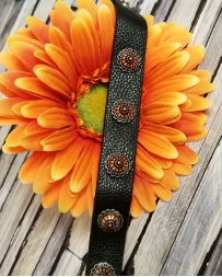 Cindy Smith® Ladies' Black Leather Snap Bracelet