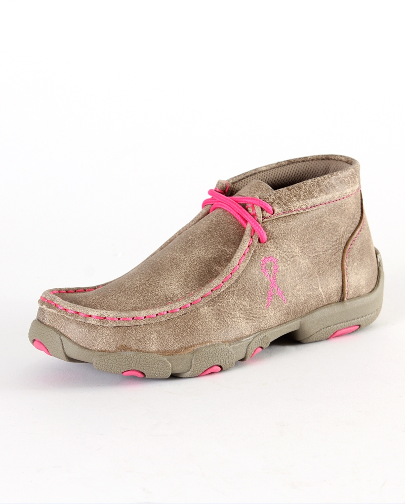 Twisted X® Kids' Pink Ribbon Driving Mocs - Fort Brands