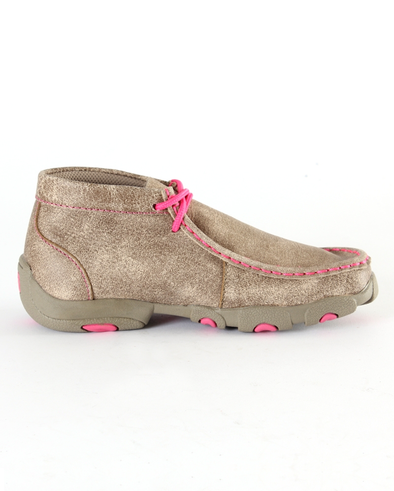 Twisted X Kids Pink Ribbon Driving Mocs