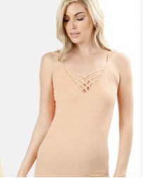 Younique® Ladies' Criss Cross V Neck Tank