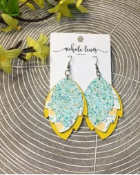 Nichole Lewis® Ladies' Lemonade Layered Earrings