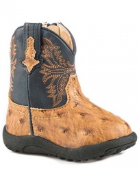 Roper® Kids' Cowbaby Cowboy Cool Ostrich Print Boot