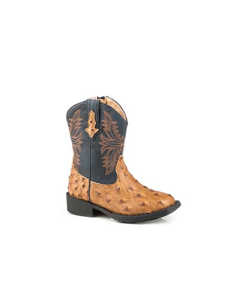 ostrich print boots
