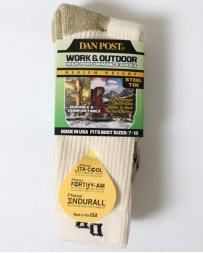 Dan Post® Men's Medium Weight Steel Toe Work & Outdoor High Performance Socks - 2 Pack