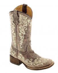 Corral Boots® Ladies' Brown Crater Bone Embroidery