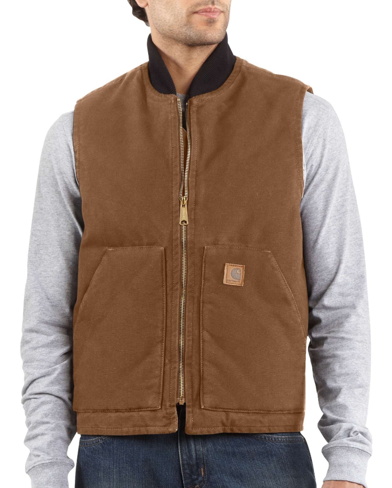 carhartt men's sandstone vest