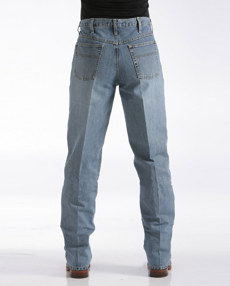 Cinch® Men's Relax Fit Jeans - Medium Stonewash With Sandblast - Black ...