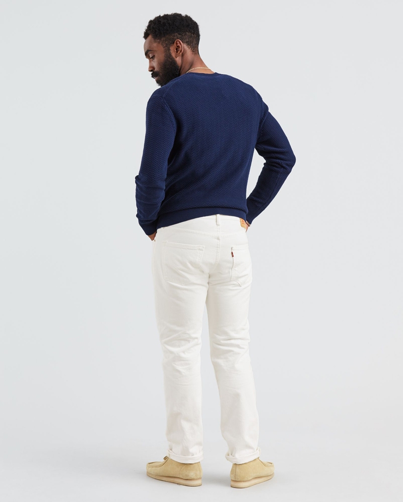 white levi 501 button fly jeans