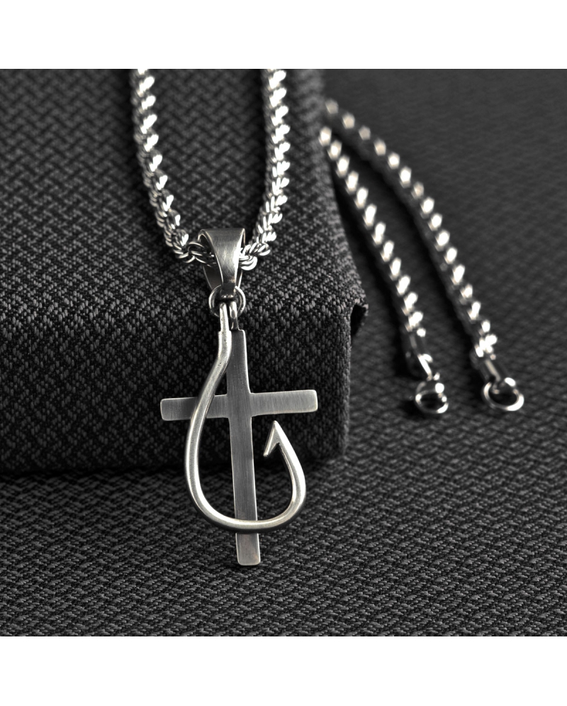 Mens fish deals pendant necklace