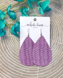 Nichole Lewis® Ladies' Purple Braided Earrings