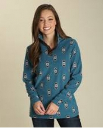 Wrangler® Ladies' Print Fleece Pullover