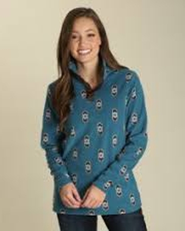 fleece aztec pullover