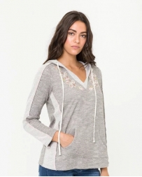 Mystree® Ladies' Embroidery Front Detail Hoodie