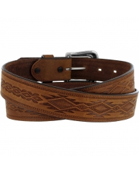 Men's Navajo Blanket Tooled Belt