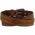 Men's Navajo Blanket Tooled Belt